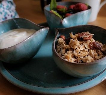 Granola & Yoghurt 1 Granola Fruit & Yoghurt at Burkedale House & Cottage